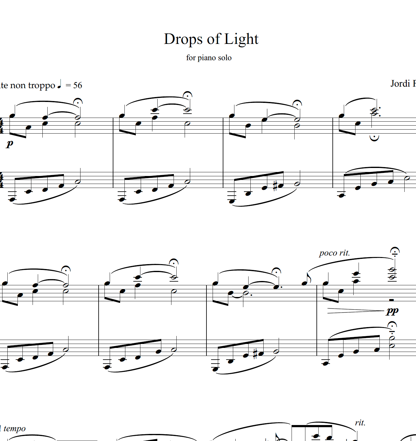 Drops of Light - Piano Solo - Jordi Forniés