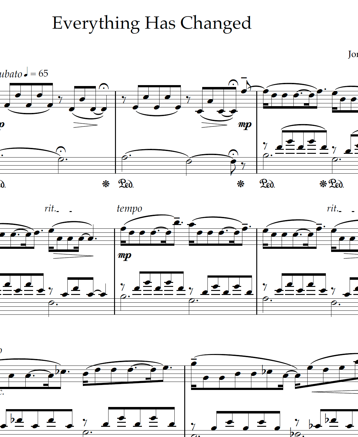 Everything Has Changed - Piano Solo - Jordi Forniés