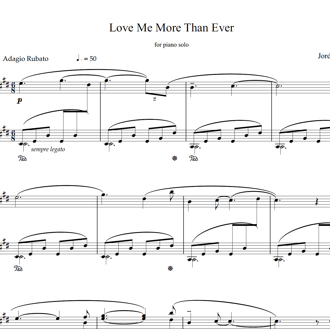 Love Me More Than Ever - Piano Solo - Jordi Forniés