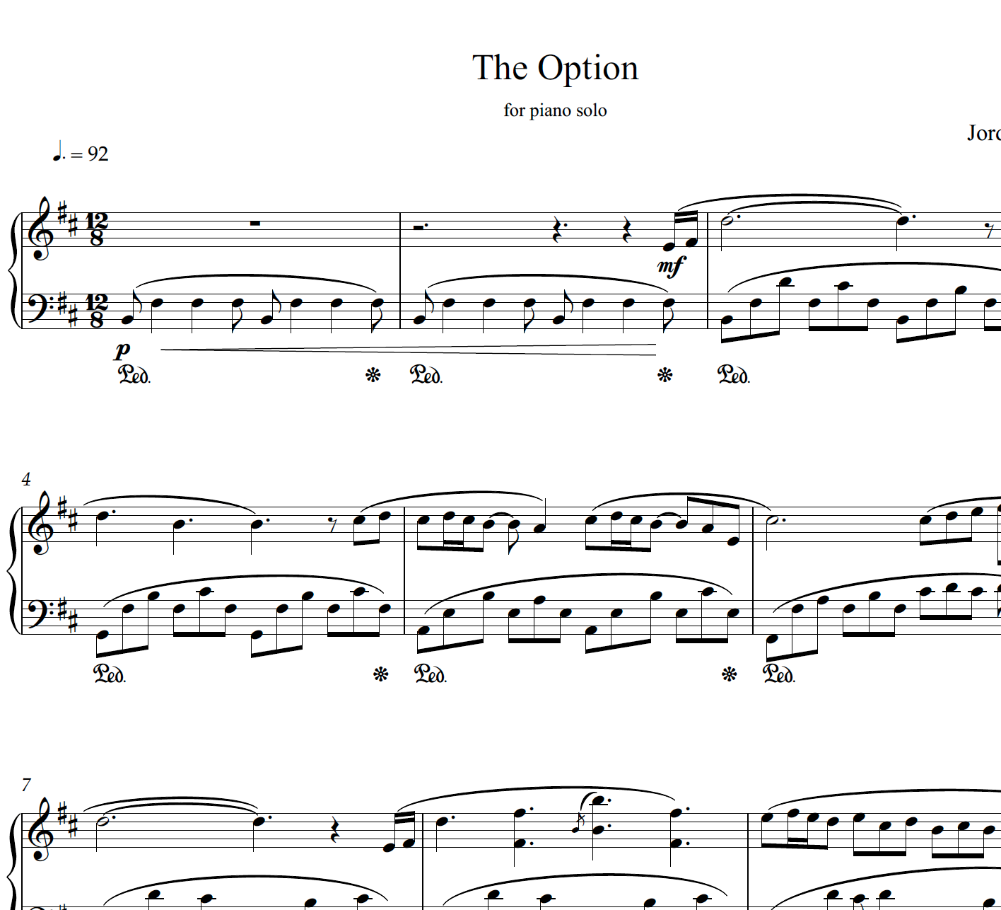 The Option - Solo Piano - Jordi Forniés