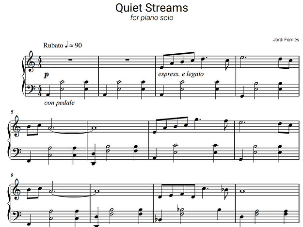 Quiet Streams - Piano Solo - Jordi Forniés