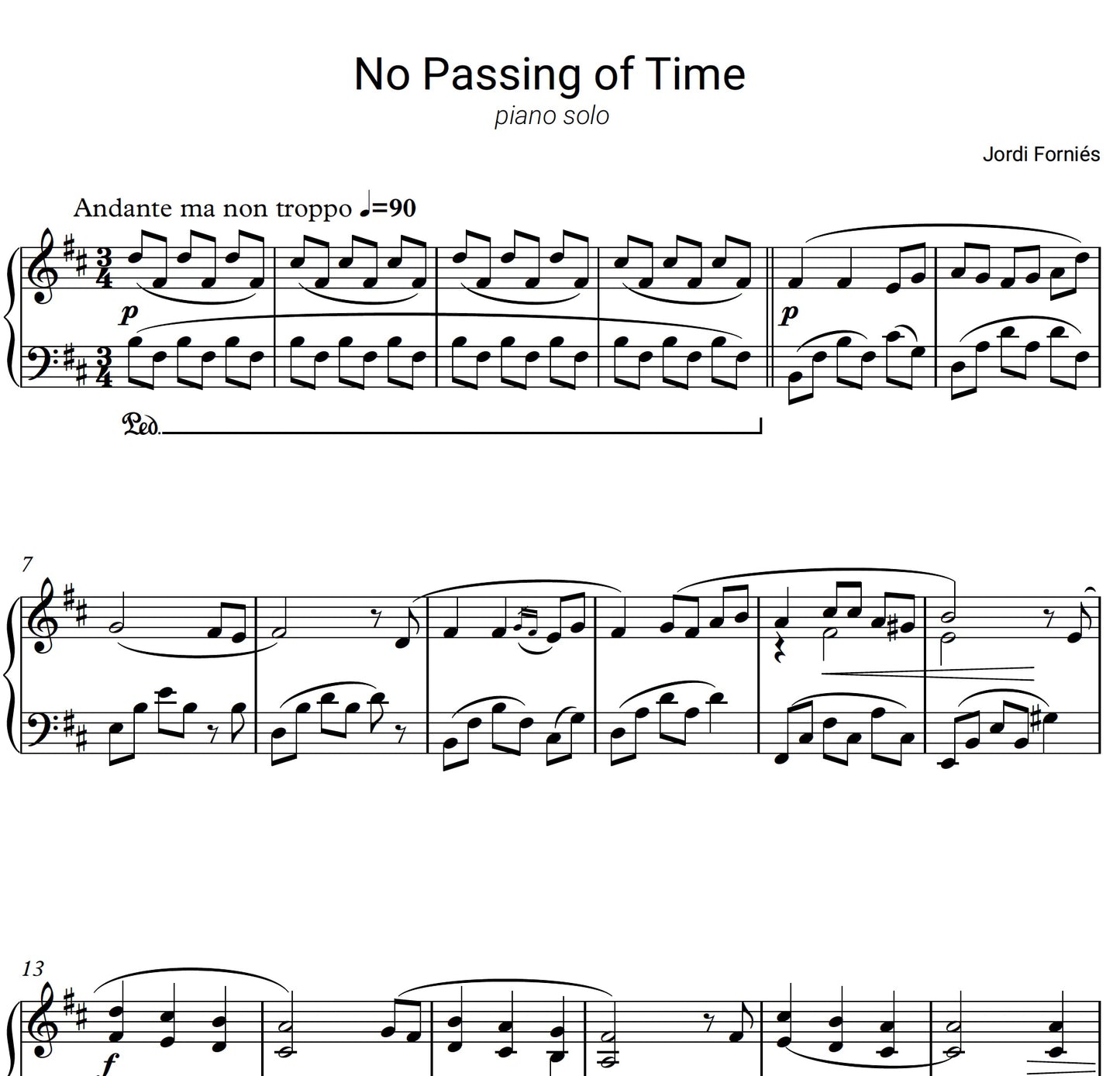No Passing of Time - Piano Solo - Jordi Forniés