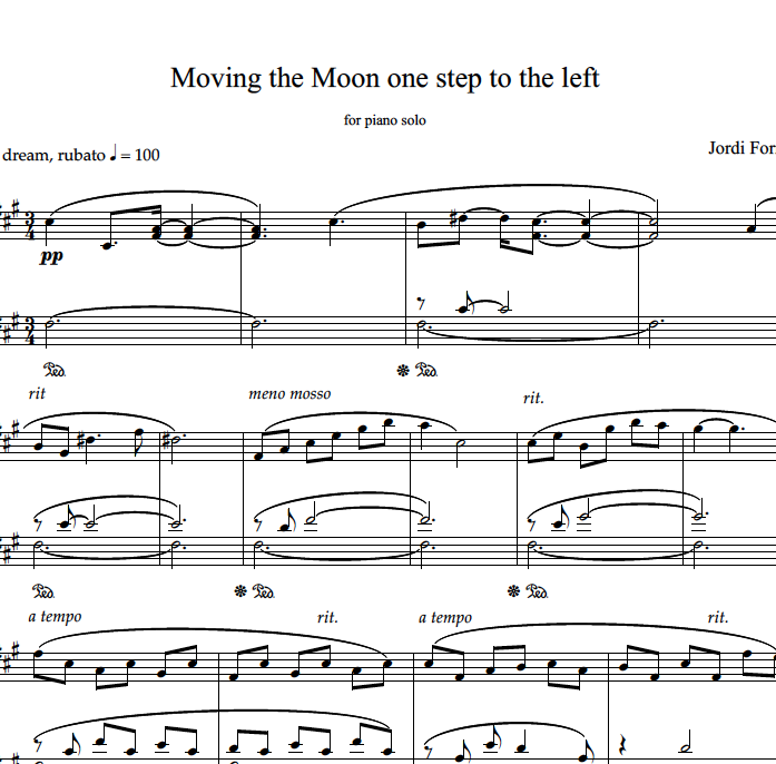 Moving The Moon One Step To The Left - Piano Solo - Jordi Forniés