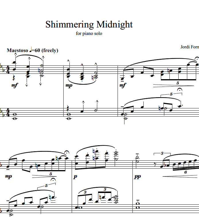 Shimmering Midnight - Piano Solo - Jordi Forniés