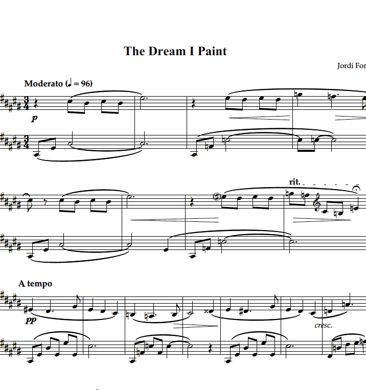 The Dream I Paint - Solo Piano - Jordi Forniés
