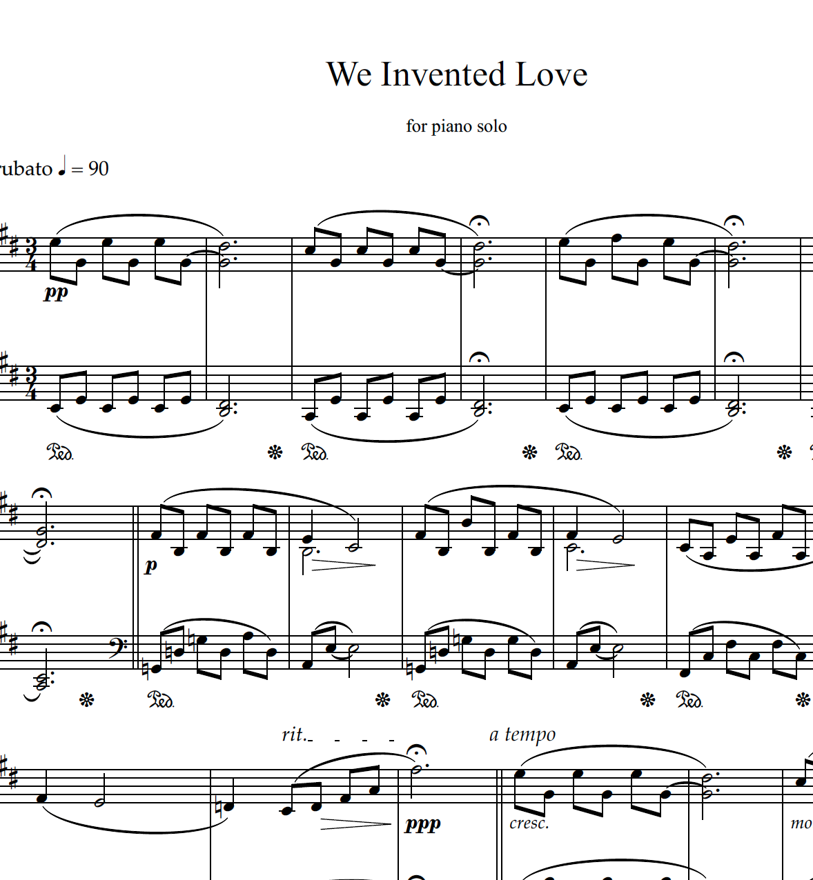We Invented Love - Piano Solo - Jordi Forniés