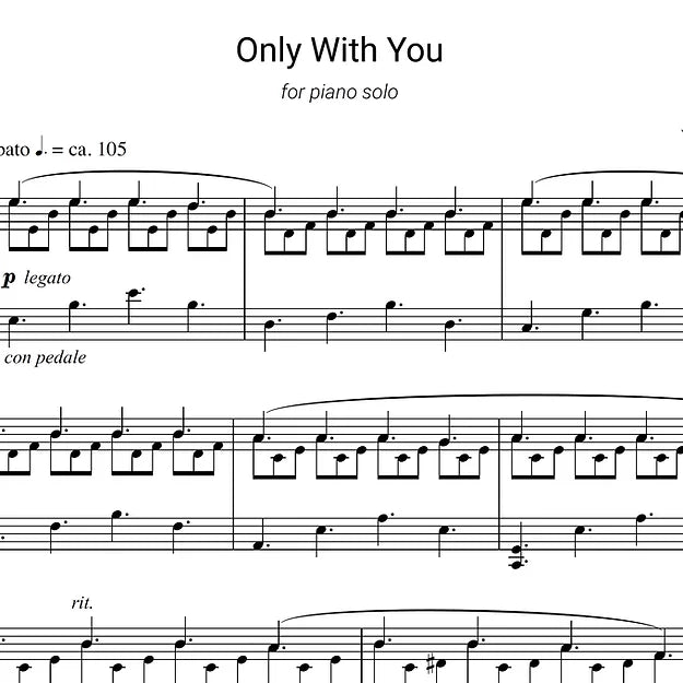 Only With You - Piano Solo - Jordi Forniés