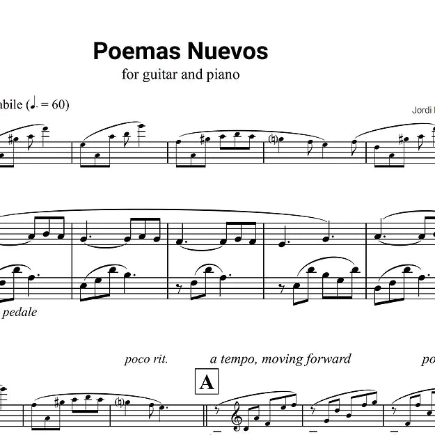 Poemas Nuevos - Piano and Guitar - Jordi Forniés
